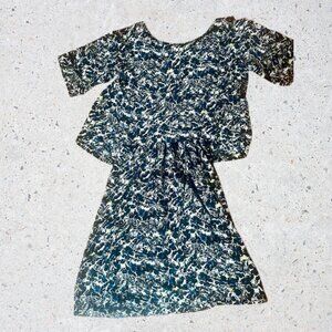 Women's Comptoir des Cotoniers printe silk mid-length dress, size 1, worn once.